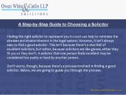 A Step-by-Step Guide to Choosing a Solicitor