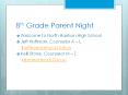 8th Grade Parent Night PowerPoint PPT Presentation