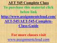 AET 545 Complete Class PowerPoint PPT Presentation