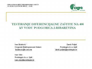 TESTIRANJE DIFERENCIJALNE ZA