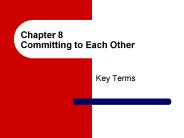 Chapter 8 Committing to Each Other