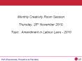 Monthly Creativity Room Session  Thursday, 25th November 2010, Topic : Amendment in Labour Laws - 2010 PowerPoint PPT Presentation