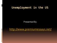 Unemployment in the US
