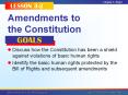 Amendments to the Constitution PowerPoint PPT Presentation