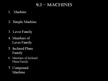 9.2 - Machines