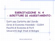 ESERCITAZIONE N. 4 - SCRITTURE DI ASSESTAMENTO-