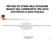 METODI DI STIMA DELL