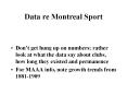 Data re Montreal Sport PowerPoint PPT Presentation