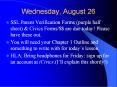 Wednesday, August 26 PowerPoint PPT Presentation