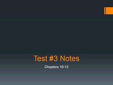 Health Test #3 Notes