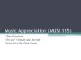 Music Appreciation (MUSI 115) PowerPoint PPT Presentation
