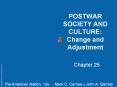 POSTWAR SOCIETY AND CULTURE: Change and Adjustment PowerPoint PPT Presentation