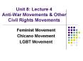 Unit 8: Lecture 4 Anti-War Movements PowerPoint PPT Presentation