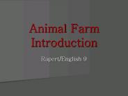 Animal Farm Introduction