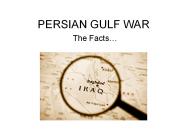 PERSIAN GULF WAR