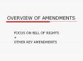 OVERVIEW OF AMENDMENTS PowerPoint PPT Presentation