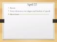 April 22 PowerPoint PPT Presentation