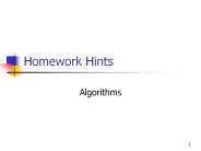 Homework Hints