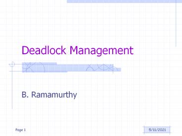 Deadlock Management