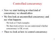 Controlled concurrency