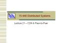 15-440 Distributed Systems PowerPoint PPT Presentation