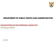 DEPARTMENT OF PUBLIC SERVICE AND ADMINISTRATION