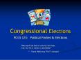 Congressional Elections PowerPoint PPT Presentation