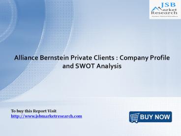 Alliance Bernstein Private Clients: JSBMarketResearch