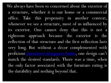 furniture Designers India (1)