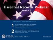 Essential Records Webinar, Session 3