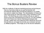 The Bonus Busters Review
