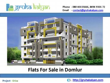 Flats for Sale in Domlur