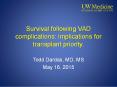 Survival following VAD complications: implications for transplant priority. PowerPoint PPT Presentation