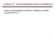 Lecture 21: Synchronization and Consistency
