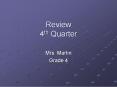 Review 4th Quarter PowerPoint PPT Presentation