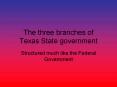 The three branches of Texas State government PowerPoint PPT Presentation
