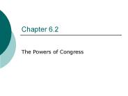 The Powers of Congress