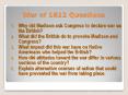 War of 1812 Questions PowerPoint PPT Presentation