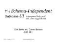 The Schema-Independent Database UI PowerPoint PPT Presentation