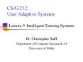 CSA3212: User Adaptive Systems PowerPoint PPT Presentation