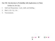 Stat 35b: Introduction to Probability with Applications to Poker
