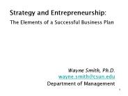 Strategy and Entrepreneurship: