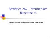 Statistics 262: Intermediate Biostatistics