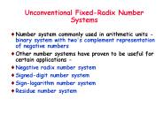Unconventional Fixed-Radix Number Systems