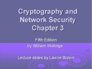 William Stallings, Cryptography and Network Security 5/e