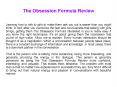 The Obsession Formula Review PowerPoint PPT Presentation