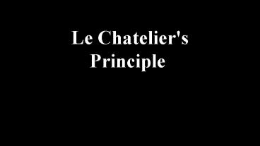 Le Chatelier's
