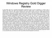 Windows Registry Gold Digger Review