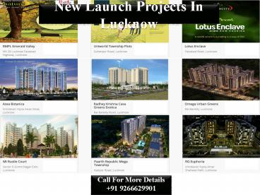 New Launch Projects in Lucknow presentation | free to download