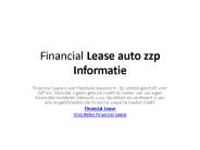 Financial Lease auto zzp